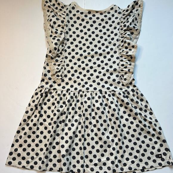 NWT Tea Collection Polka Dot Crochet Trim Ruffle Dress 10Y - Picture 5 of 5